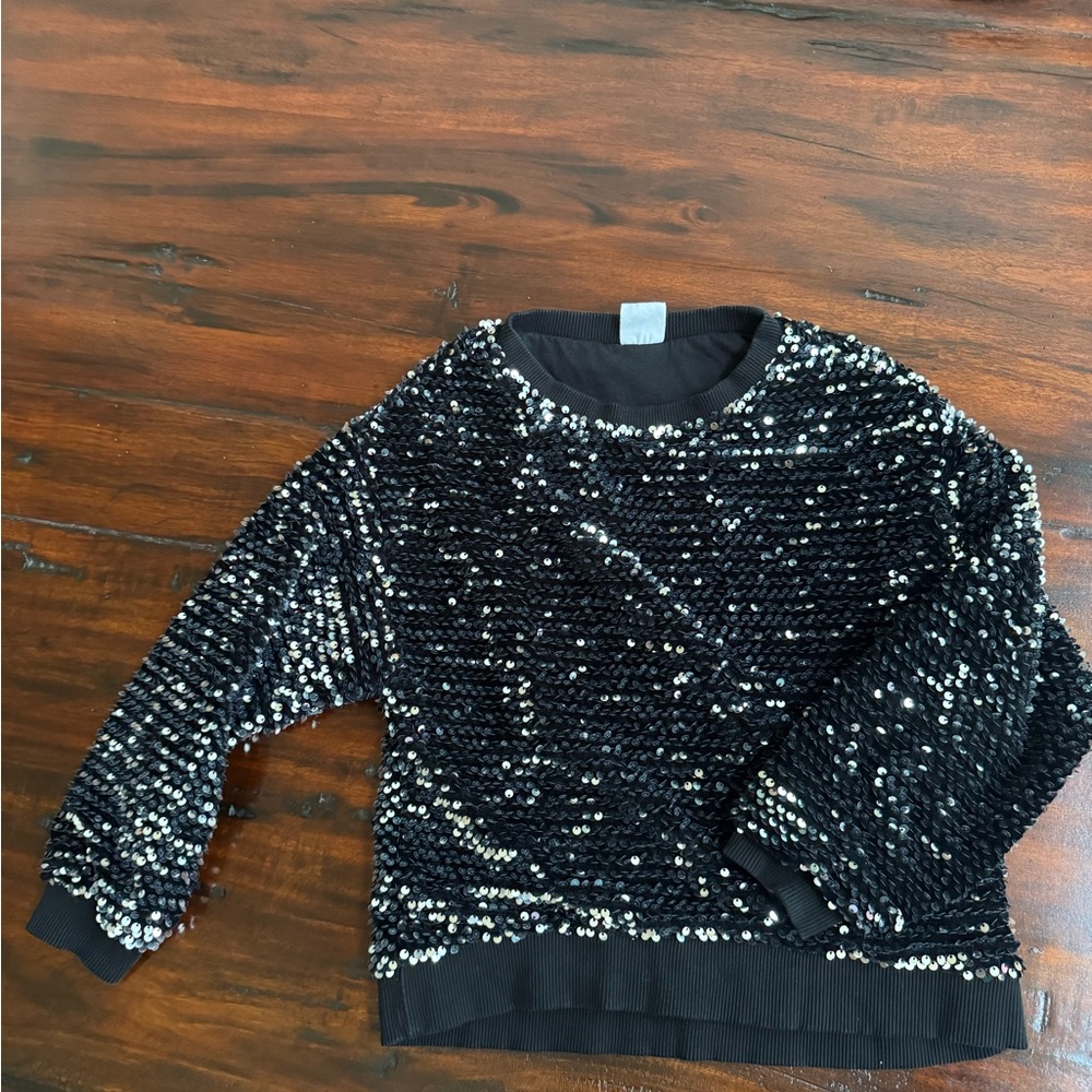 Zara Black Sequin Sweater